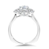 Floral Halo Diamond Engagement Ring